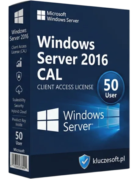 Microsoft Windows Server 2016 50 CAL Urządzenia – legalna licencja, gwarancja autentyczności