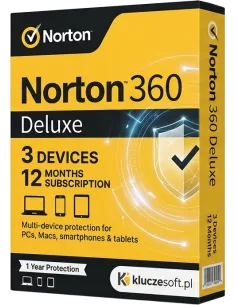Norton 360 Deluxe — 3 Urządzenia, 12 Miesięcy