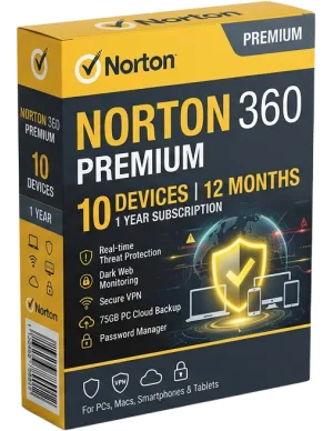 Norton 360 Premium — 10 Urządzeń, 12 Miesięcy