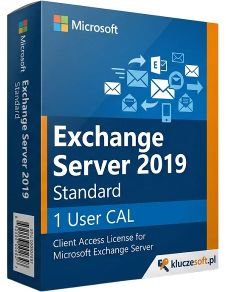 Exchange Server 2019 Standard — 1 CAL Użytkownika – natychmiastowa dostawa email, wsparcie w jęz. polskim