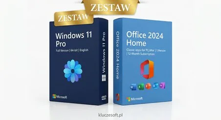 Zestaw Windows 11 Pro + Office 2024 Home & Student klucz licencyjny