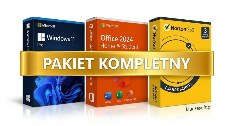 Zestaw Windows 11 Pro + Office 2024 Pro Plus + Norton 360 Deluxe – oryginalny klucz aktywacyjny | KluczeSoft.pl