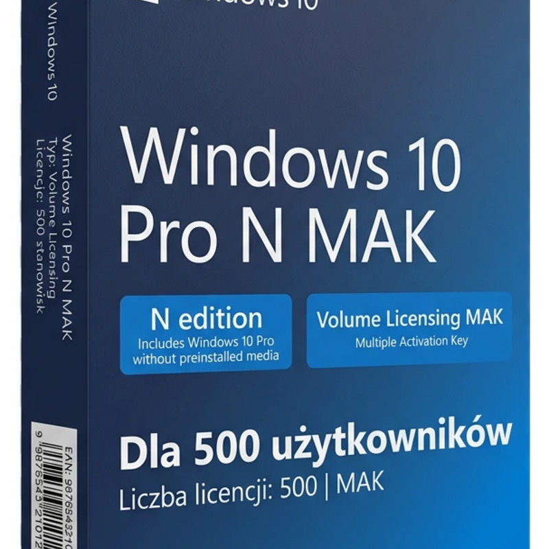 Windows 10 Pro N MAK — 500 użytkowników
