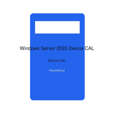 Microsoft Windows Server 2025 CAL Urządzenia klucz licencyjny