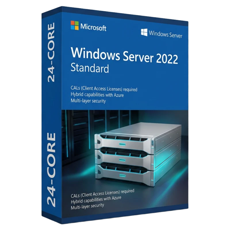 Windows Server 2022 Standard 24-Core — klucz aktywacyjny licencja OEM/Retail Polska