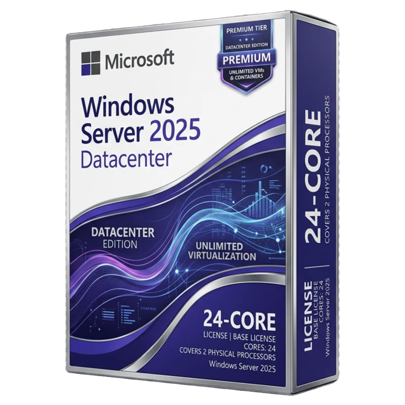Windows Server 2025 Datacenter 24-Core — klucz aktywacyjny licencja OEM/Retail Polska