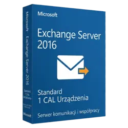 Microsoft Exchange Server 2016 Standard — 1 CAL Urządzenia – klucz licencyjny z fakturą VAT 23%