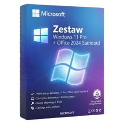 Zestaw Windows 11 Pro + Office 2024 Standard – natychmiastowa dostawa email, wsparcie w jęz. polskim