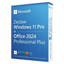 Zestaw Windows 11 Pro + Office 2024 Professional Plus – klucz licencyjny z fakturą VAT 23%