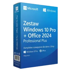 Zestaw Windows 10 Pro + Office 2024 Professional Plus – klucz licencyjny z fakturą VAT 23%