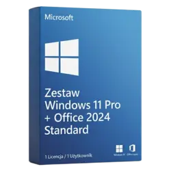 Zestaw Windows 11 Pro + Office 2024 Standard – legalna licencja, gwarancja autentyczności