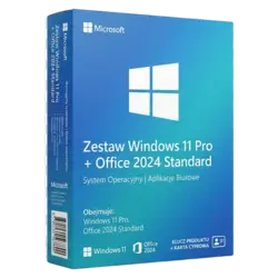Zestaw Windows 11 Pro + Office 2024 Standard – klucz licencyjny z fakturą VAT 23%