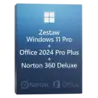 Zestaw Windows 11 Pro + Office 2024 Pro Plus + Norton 360 Deluxe – legalna licencja, gwarancja autentyczności