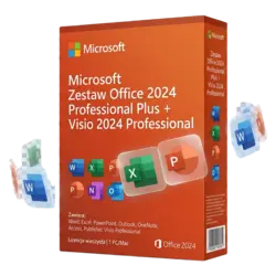 Microsoft Zestaw Office 2024 Professional Plus + Visio 2024 Professional – natychmiastowa dostawa email, wsparcie w jęz. polskim