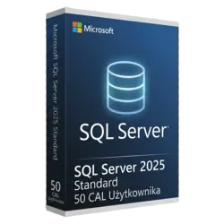 Microsoft SQL Server 2025 Standard 50 CAL Użytkownika – klucz licencyjny z fakturą VAT 23%
