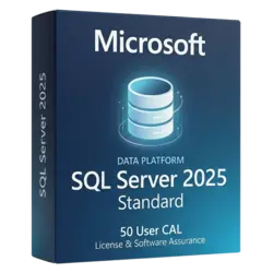 Microsoft SQL Server 2025 Standard 50 CAL Użytkownika – legalna licencja, gwarancja autentyczności