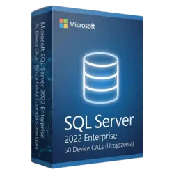 Microsoft SQL Server 2022 Enterprise 50 CAL Urządzenia – klucz licencyjny z fakturą VAT 23%
