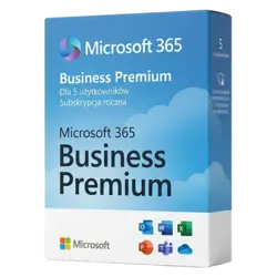 Microsoft 365 Business Premium — 5 użytkowników – legalna licencja, gwarancja autentyczności