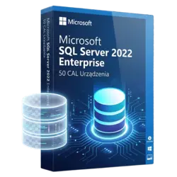 Microsoft SQL Server 2022 Enterprise 50 CAL Urządzenia – natychmiastowa dostawa email, wsparcie w jęz. polskim