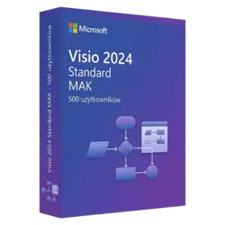 Microsoft Visio 2024 Standard MAK — 500 użytkowników – klucz licencyjny z fakturą VAT 23%