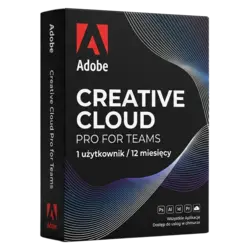 Adobe Creative Cloud Pro for Teams 1 użytkownik / 12 miesięcy – legalna licencja, gwarancja autentyczności