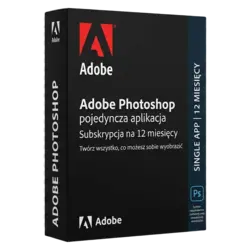 Adobe Photoshop single app / 12 miesięcy – klucz licencyjny z fakturą VAT 23%