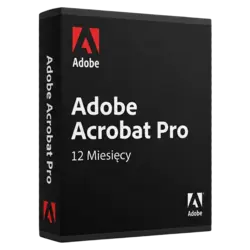 Adobe Acrobat Pro / 12 miesięcy – klucz licencyjny z fakturą VAT 23%