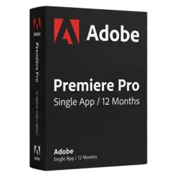 Adobe Premiere Pro single app / 12 miesięcy – legalna licencja, gwarancja autentyczności