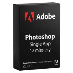 Adobe Photoshop single app / 12 miesięcy – legalna licencja, gwarancja autentyczności