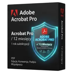 Adobe Acrobat Pro / 12 miesięcy – natychmiastowa dostawa email, wsparcie w jęz. polskim