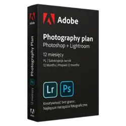 Adobe Photography plan / 12 miesięcy – klucz licencyjny z fakturą VAT 23%