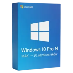 Windows 10 Pro N MAK — 20 użytkowników – legalna licencja, gwarancja autentyczności