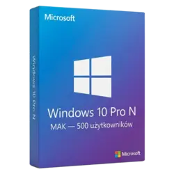 Windows 10 Pro N MAK — 500 użytkowników – legalna licencja, gwarancja autentyczności