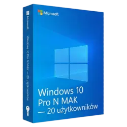 Windows 10 Pro N MAK — 20 użytkowników – klucz licencyjny z fakturą VAT 23%