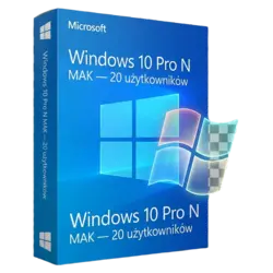 Windows 10 Pro N MAK — 20 użytkowników – natychmiastowa dostawa email, wsparcie w jęz. polskim