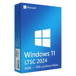Windows 11 Enterprise LTSC 2024 MAK — 500 użytkowników – klucz licencyjny z fakturą VAT 23%