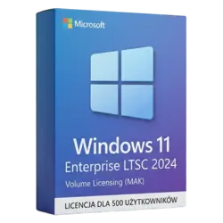 Windows 11 Enterprise LTSC 2024 MAK — 500 użytkowników – legalna licencja, gwarancja autentyczności