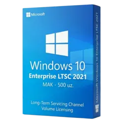 Windows 10 Enterprise LTSC 2021 MAK - 500 uz. – legalna licencja, gwarancja autentyczności