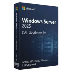 Microsoft Windows Server 2025 CAL Użytkownika – klucz licencyjny z fakturą VAT 23%