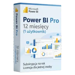 Power BI Pro — 12 miesięcy (1 użytkownik) – legalna licencja, gwarancja autentyczności