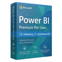 Power BI Premium Per User — 12 miesięcy (1 użytkownik) – legalna licencja, gwarancja autentyczności
