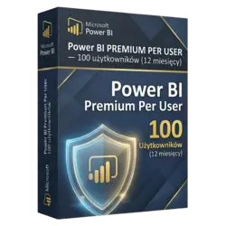 Power BI Premium Per User — 100 użytkowników (12 miesięcy) – natychmiastowa dostawa email, wsparcie w jęz. polskim