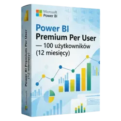 Power BI Premium Per User — 100 użytkowników (12 miesięcy) – legalna licencja, gwarancja autentyczności