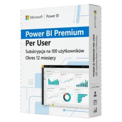 Power BI Premium Per User — 100 użytkowników (12 miesięcy) – klucz licencyjny z fakturą VAT 23%