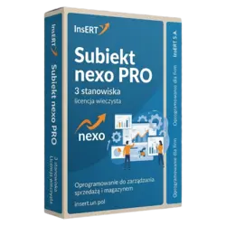 Insert Subiekt nexo PRO — 3 stanowiska, licencja wieczysta – klucz licencyjny z fakturą VAT 23%