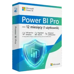 Power BI Pro — 12 miesięcy (1 użytkownik) – natychmiastowa dostawa email, wsparcie w jęz. polskim
