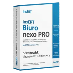 Insert Biuro nexo PRO — 5 stanowisk, abonament 12 miesięcy – klucz licencyjny z fakturą VAT 23%