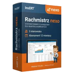 Insert Rachmistrz nexo — 3 stanowiska, abonament 12 miesięcy – klucz licencyjny z fakturą VAT 23%