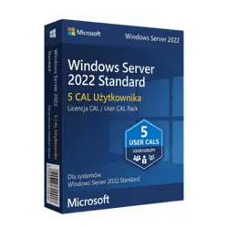 Microsoft Windows Server 2022 Standard 5 CAL Użytkownika – klucz licencyjny z fakturą VAT 23%