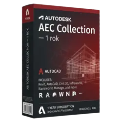 Autodesk AEC Collection — 1 rok – klucz licencyjny z fakturą VAT 23%